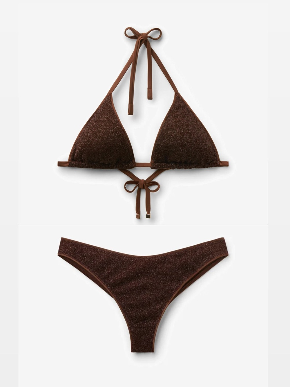 Calzedonia metallic brown bikini